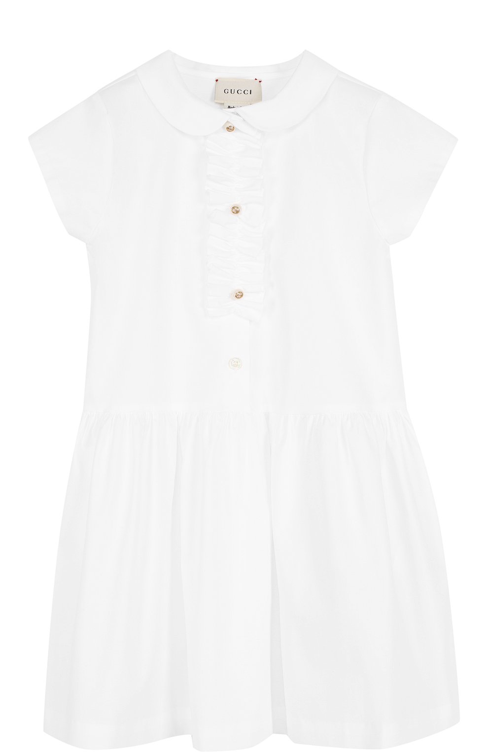 Хлопковое мини-платье с оборкой GUCCI, арт. 503677/XB365, фото 1