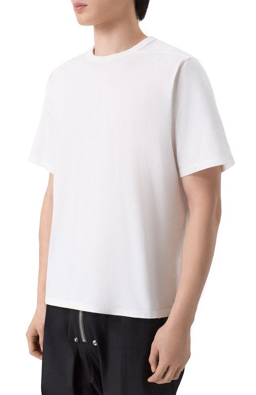 Хлопковая футболка Rick Owens RU01F2232/JA Белый  RU01F2232/JA Фото 3