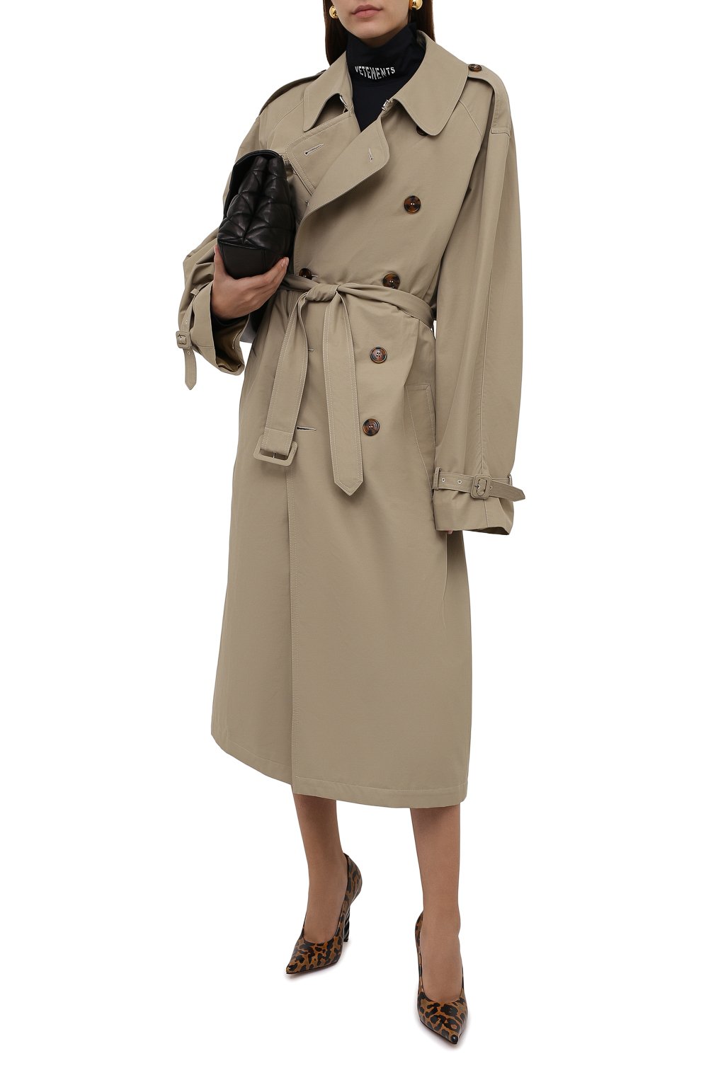 Хлопковый тренч VETEMENTS бежевого цвета по цене 216000 руб., арт. UA52C0240C 1004/W, фото 2 Хлопковый тренч VETEMENTS, арт. UA52C0240C 1004/W, фото 2