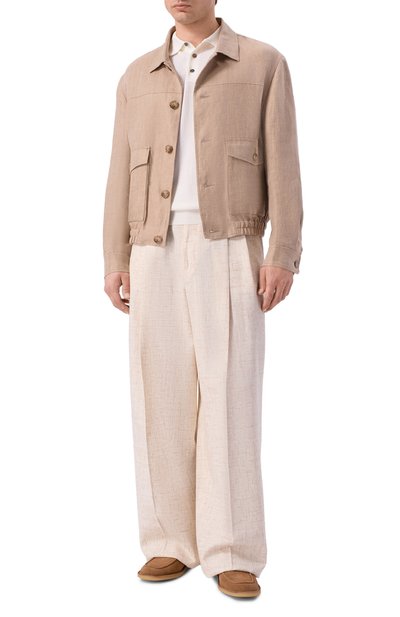 Брюки из вискозы и льна DOLCE & GABBANA, арт. GP20WT/HUMWB, фото 2