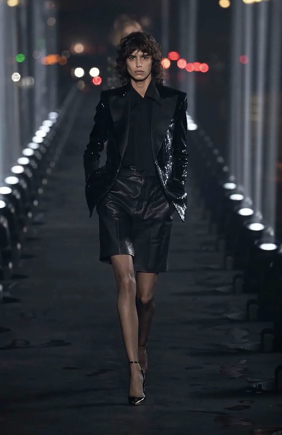 Кожаные шорты SAINT LAURENT, арт. 615750/YC2IF, фото 6