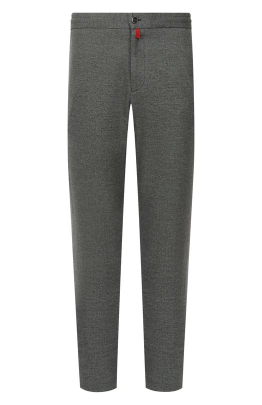 Брюки из хлопка и шерсти Kiton UPLACRK0131H02 Хаки UPLACRK0131H02