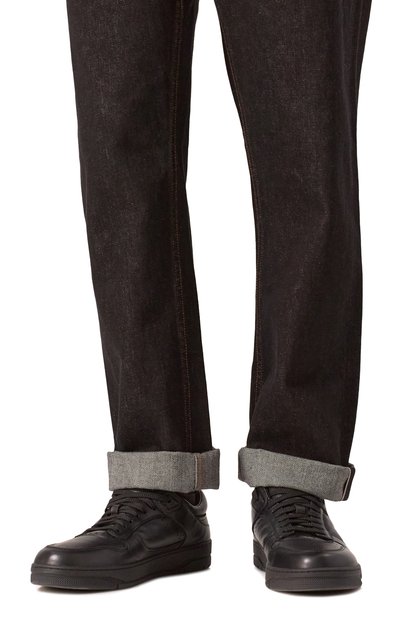 Кожаные кеды sneak-air SANTONI, арт. MBSG22015NERRESS, фото 3