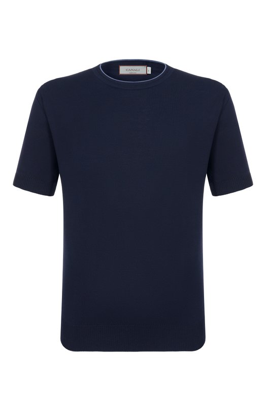 Хлопковый джемпер Canali C1161/MK02460 Синий C1161/MK02460