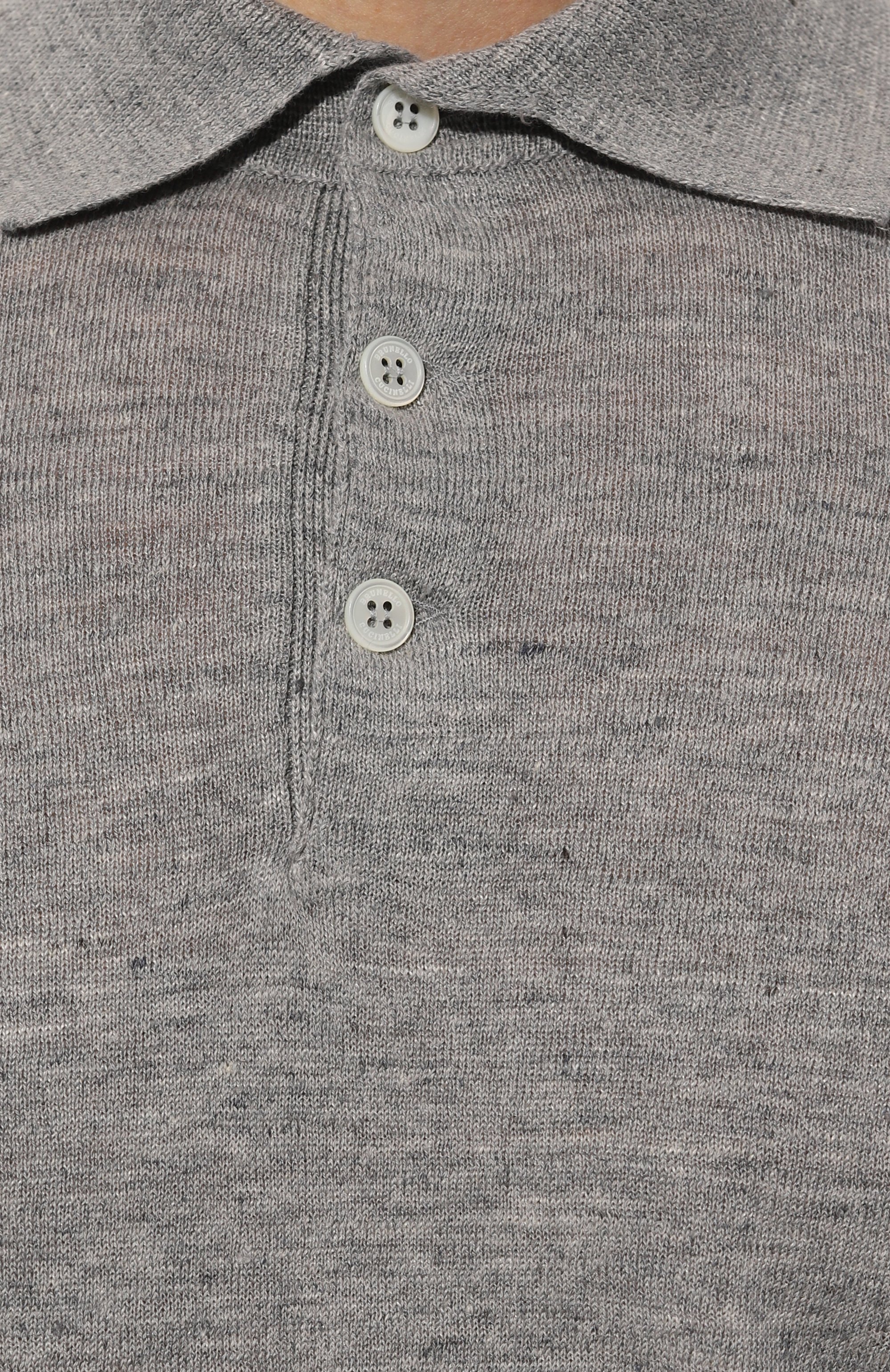 Поло изо льна и хлопка BRUNELLO CUCINELLI, арт. M2L00B2284, фото 5