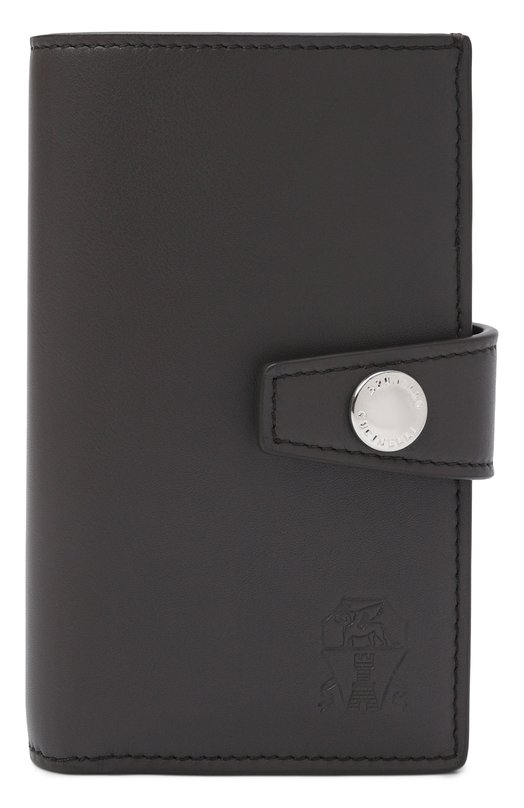 Кожаное портмоне Brunello Cucinelli MWZNBU439 Коричневый MWZNBU439