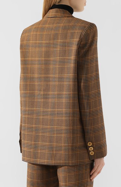 Жакет из смеси шерсти и вискозы NANUSHKA, арт. AIRA_CHECK_SUMMER TWEED, фото 4