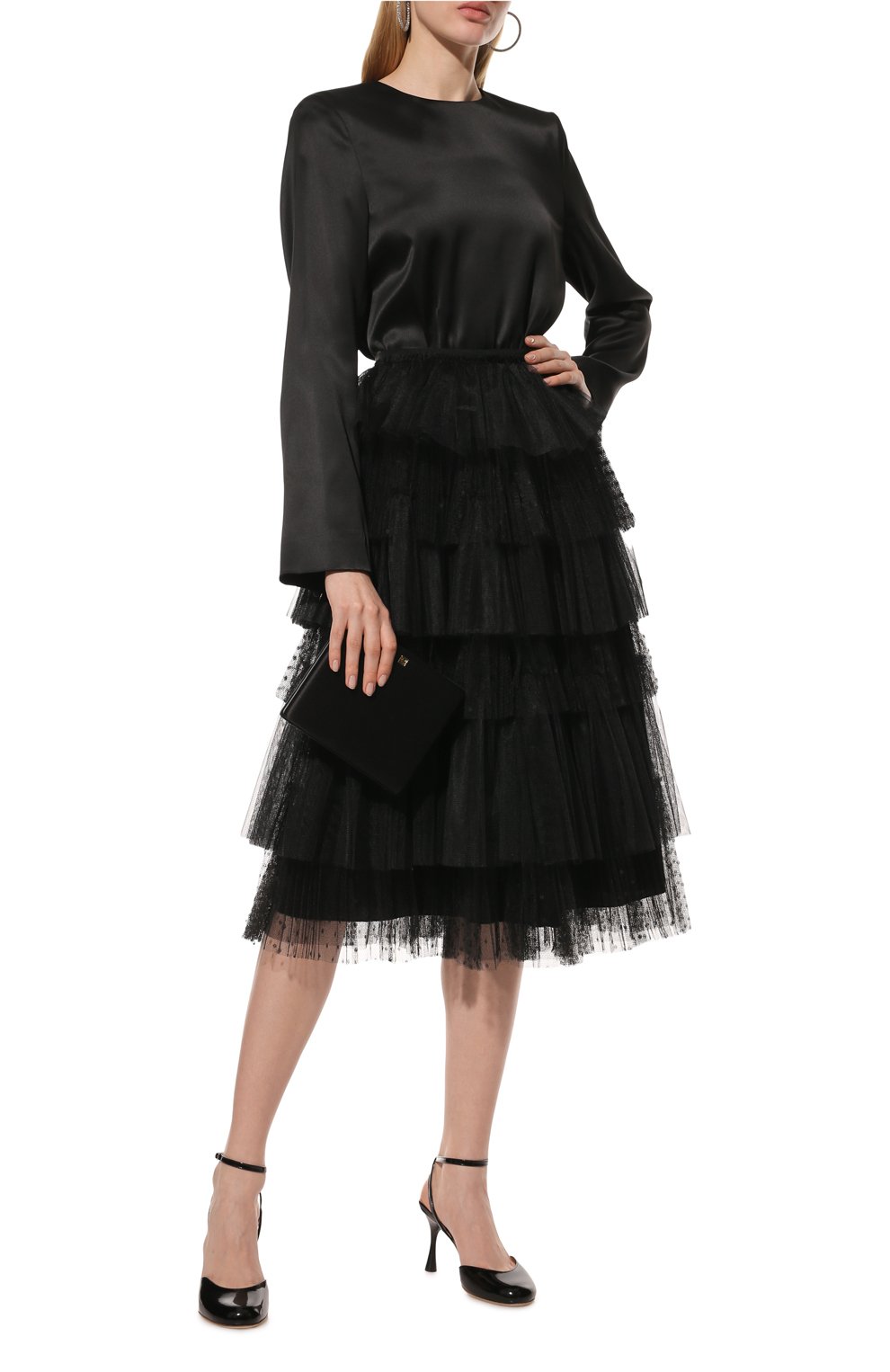 Юбка REDVALENTINO черного цвета по цене 79700 руб., арт. XR0RAI80/6B6, фото 2 Юбка REDVALENTINO, арт. XR0RAI80/6B6, фото 2