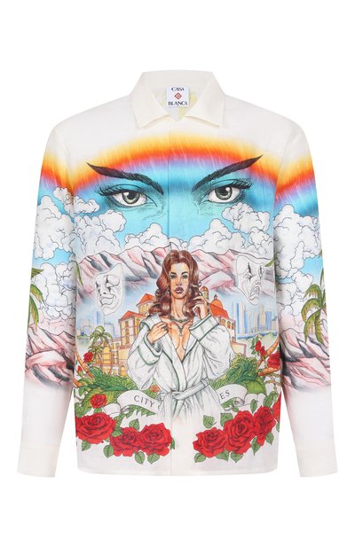 Мужская льняная рубашка CASABLANCA, арт. U-MS25-SH-006-04