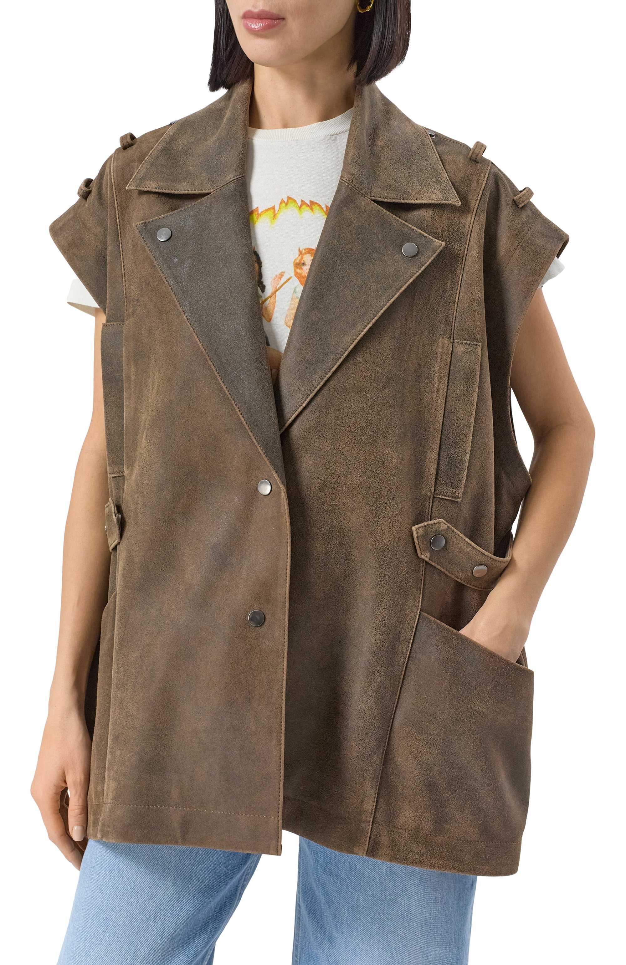 Кожаная куртка RUBAN коричневого цвета по цене 336730 руб., арт. RFW24/25-22.1.29.16, фото 8 Кожаная куртка RUBAN, арт. RFW24/25-22.1.29.16, фото 8