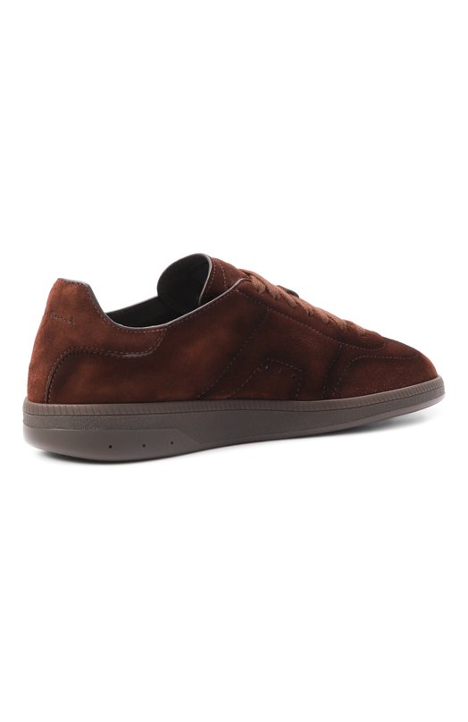 Замшевые кеды Santoni WBPG61415DKTTTYD Коричневый  WBPG61415DKTTTYD Фото 5