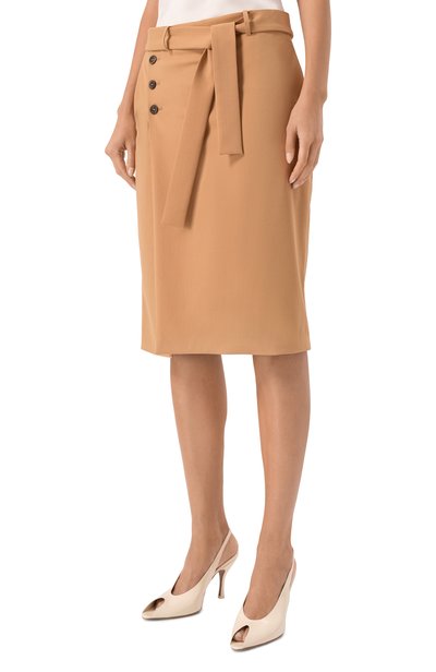 Юбка ELIE SAAB бежевого цвета по цене 156500 руб., арт. SK348NP26/W0011, фото 3 Юбка ELIE SAAB, арт. SK348NP26/W0011, фото 3