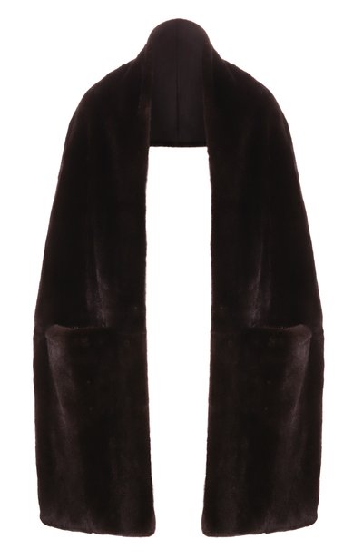 Женский шарф из норки MVST, арт. MSC04-MINK-BLACK GLAMA