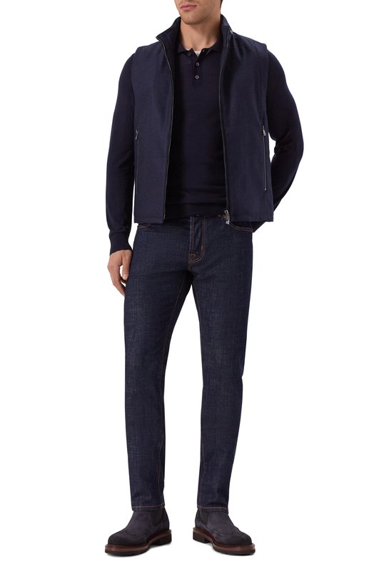 Жилет из шерсти и кашемира Corneliani 26C571-2618267 Синий  26C571-2618267 Фото 2