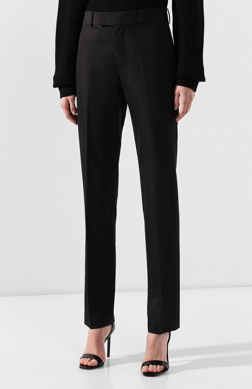 Брюки со стрелками HELMUT LANG черного цвета по цене 56700 руб., арт. J01HW204, фото 3 Брюки со стрелками HELMUT LANG, арт. J01HW204, фото 3