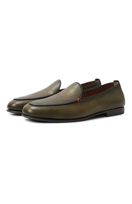 Мужские кожаные лоферы vibe SANTONI, арт. MGEG19088TGRMMEM