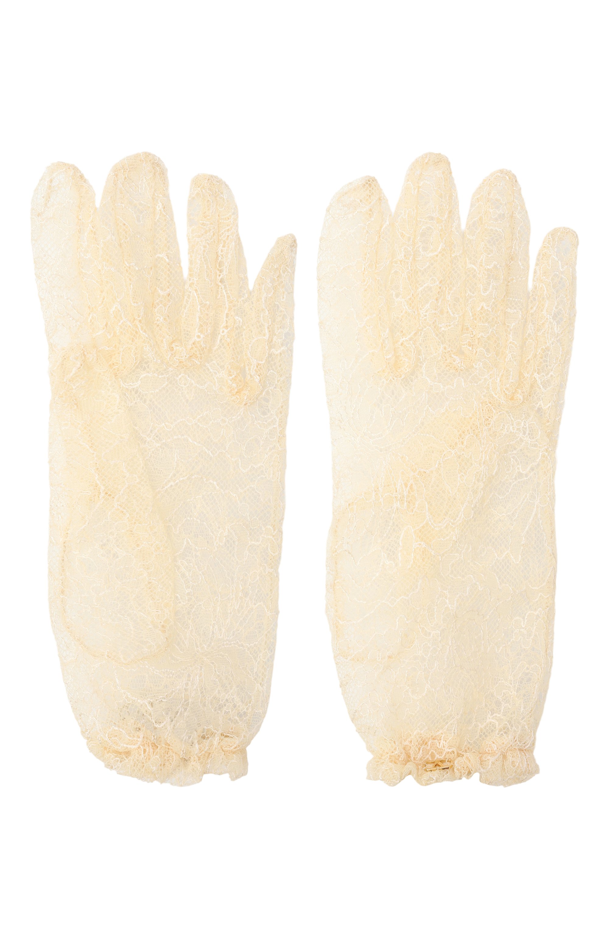Перчатки VALENTINO кремового цвета по цене 64800 руб., арт. 7W0GD00H/FPW, фото 3 Перчатки VALENTINO, арт. 7W0GD00H/FPW, фото 3