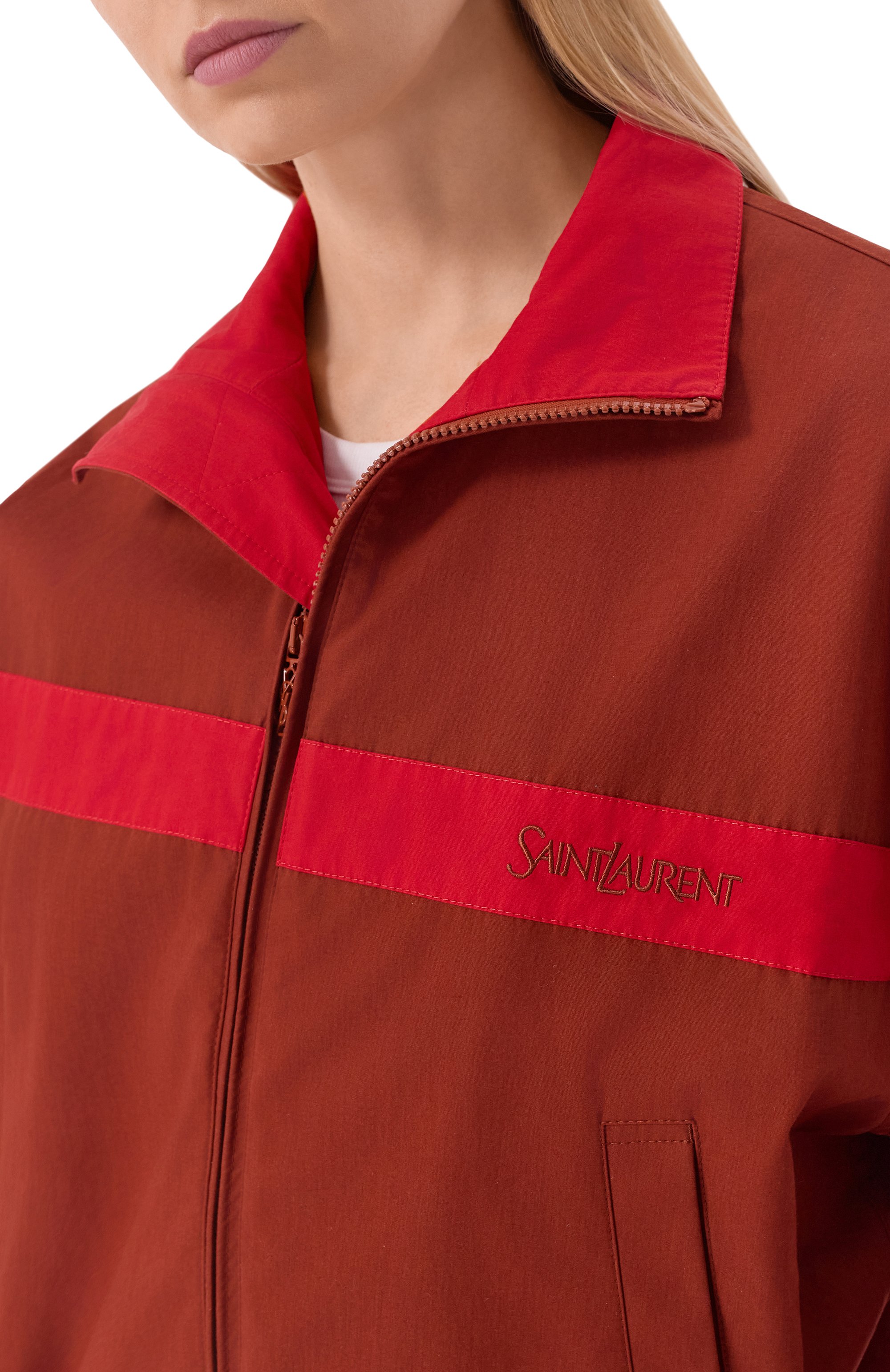 Хлопковый бомбер SAINT LAURENT, арт. 851251/Y6J98, фото 5