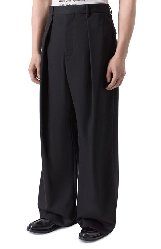 Хлопковые брюки Ann Demeulemeester B0013735/FA709 Чёрный  B0013735/FA709 Фото 3
