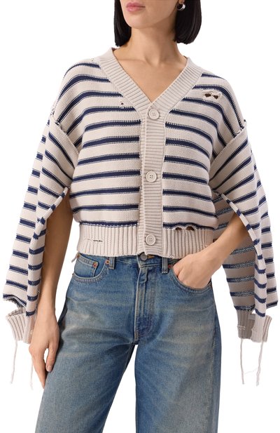 Хлопковый кардиган MM6, арт. S52HP0025/M13080, фото 3