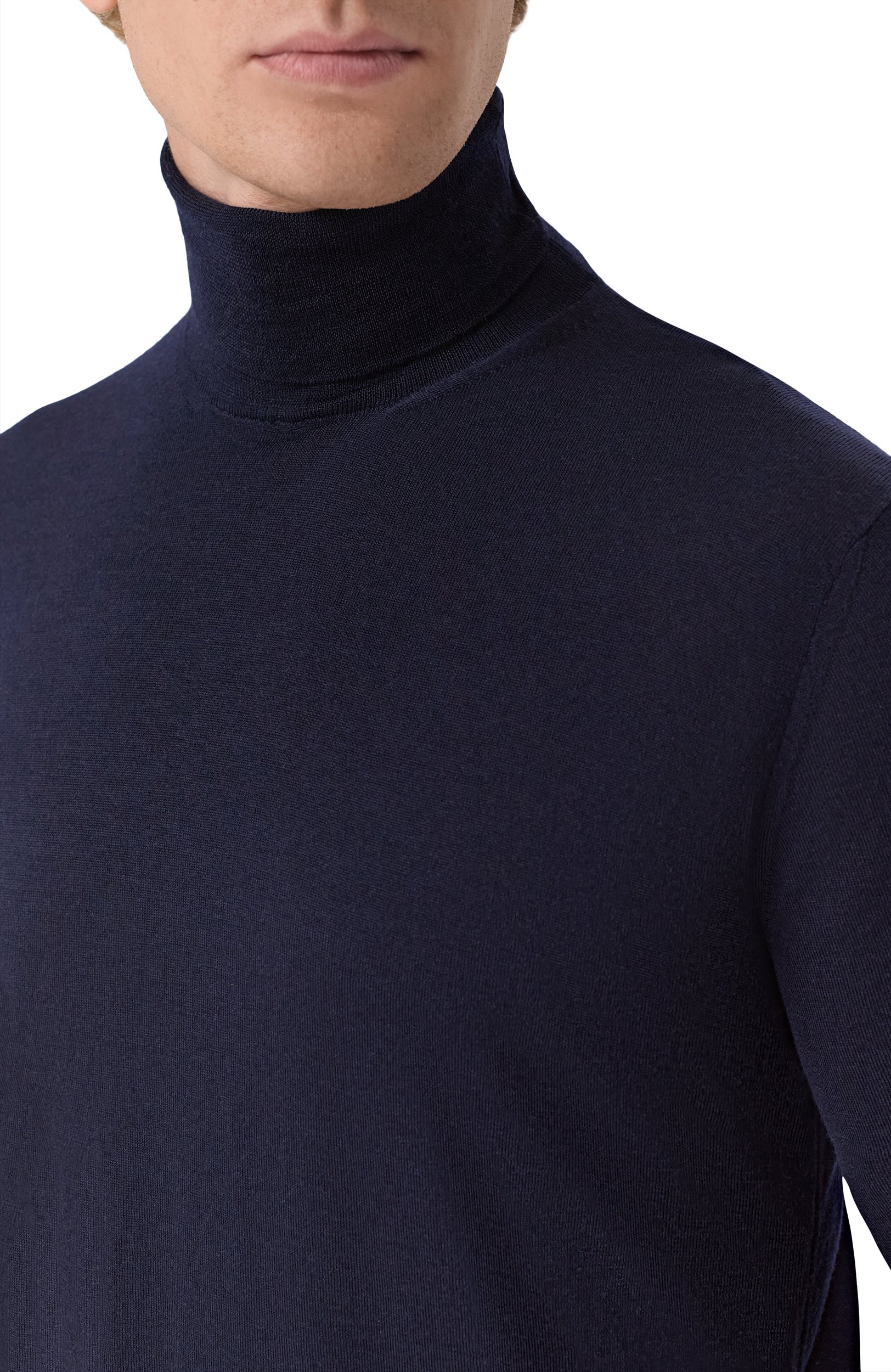 Шерстяная водолазка CORNELIANI темно-синего цвета по цене 66850 руб., арт. 28M523/2A25126, фото 5 Шерстяная водолазка CORNELIANI, арт. 28M523/2A25126, фото 5