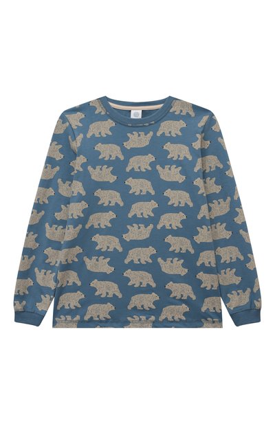 Хлопковая пижама SANETTA синего цвета по цене 6630 руб., арт. 233376, фото 2 Хлопковая пижама SANETTA, арт. 233376, фото 2