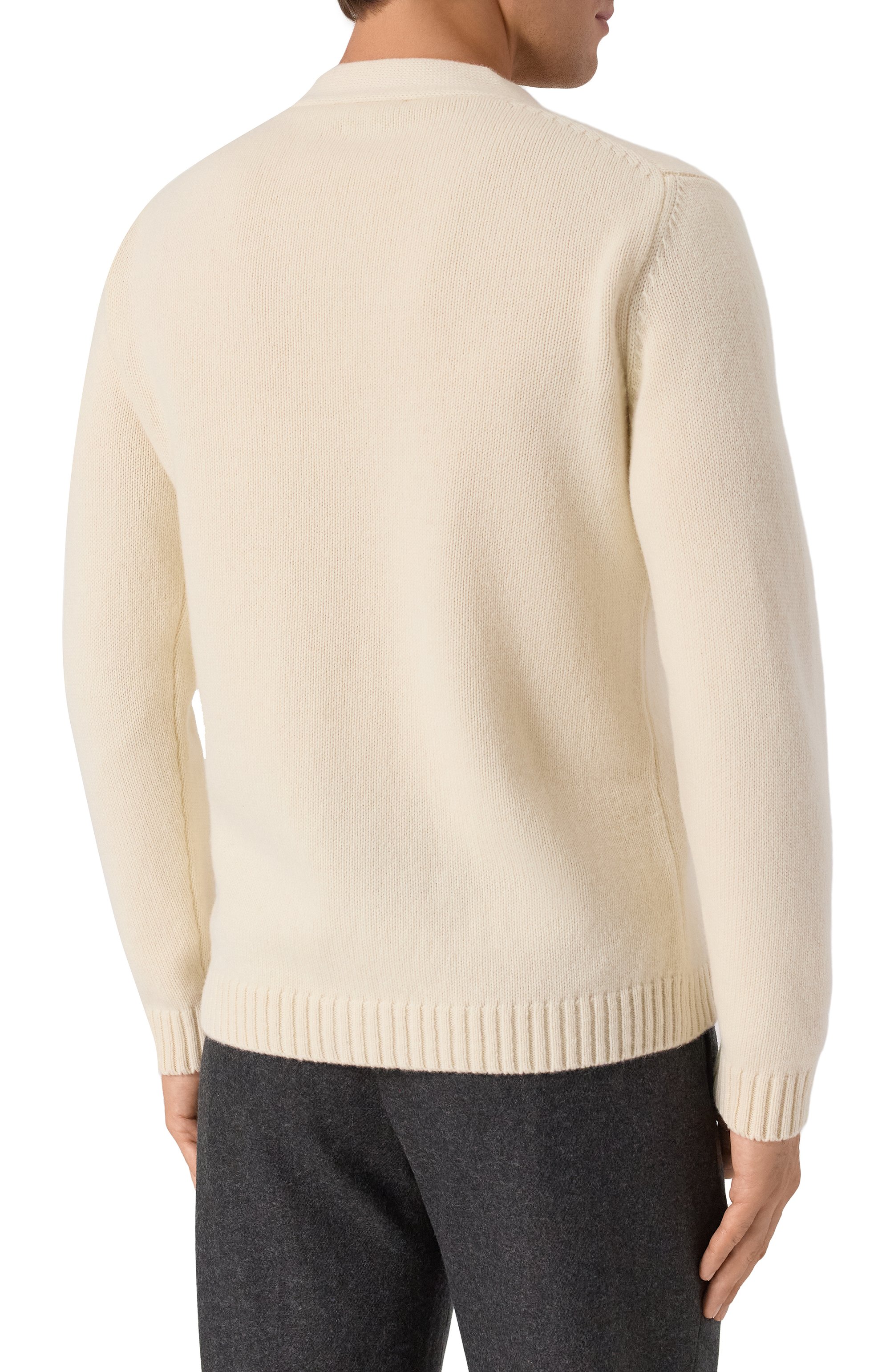 Шерстяной кардиган DANIELE FIESOLI кремового цвета по цене 29650 руб., арт. DF0191, фото 4 Шерстяной кардиган DANIELE FIESOLI, арт. DF0191, фото 4