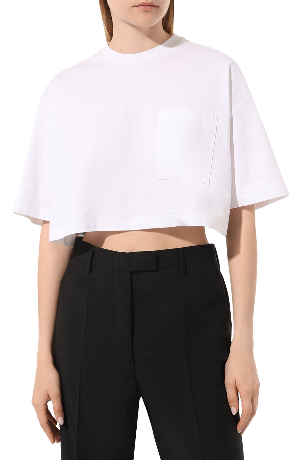 Хлопковая футболка PRADA, арт. 3560A-240-F0009-212, фото 3