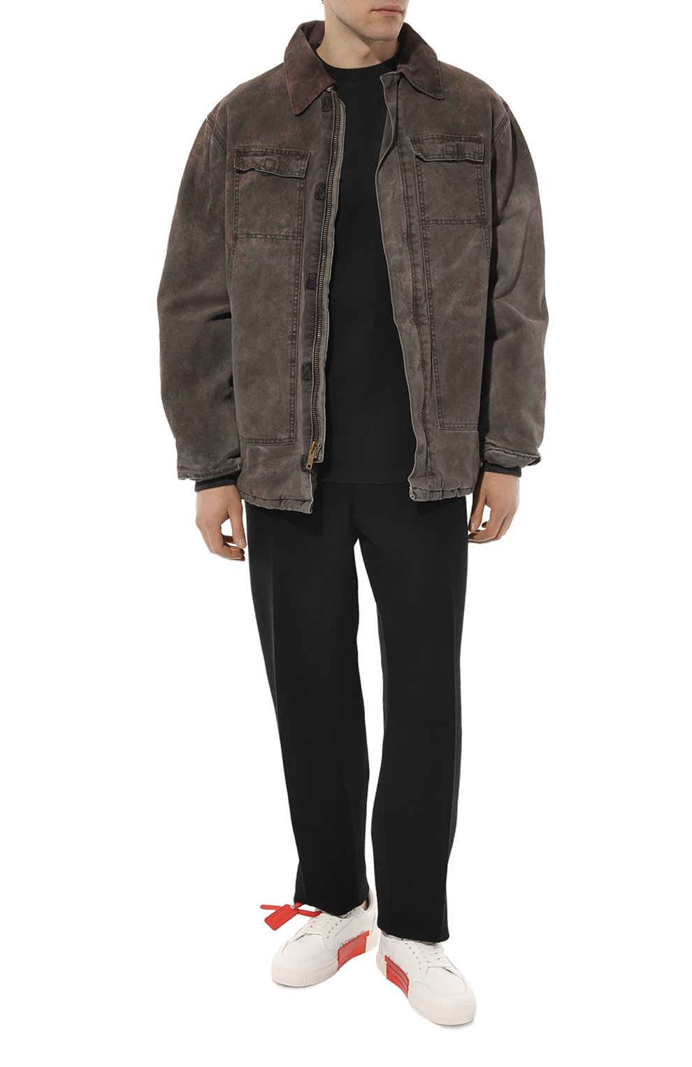 Кожаные кеды low vulcanized OFF-WHITE белого цвета по цене 39950 руб., арт. 0MIA085C99LEA0020101WHITE, фото 2 Кожаные кеды low vulcanized OFF-WHITE, арт. 0MIA085C99LEA0020101WHITE, фото 2