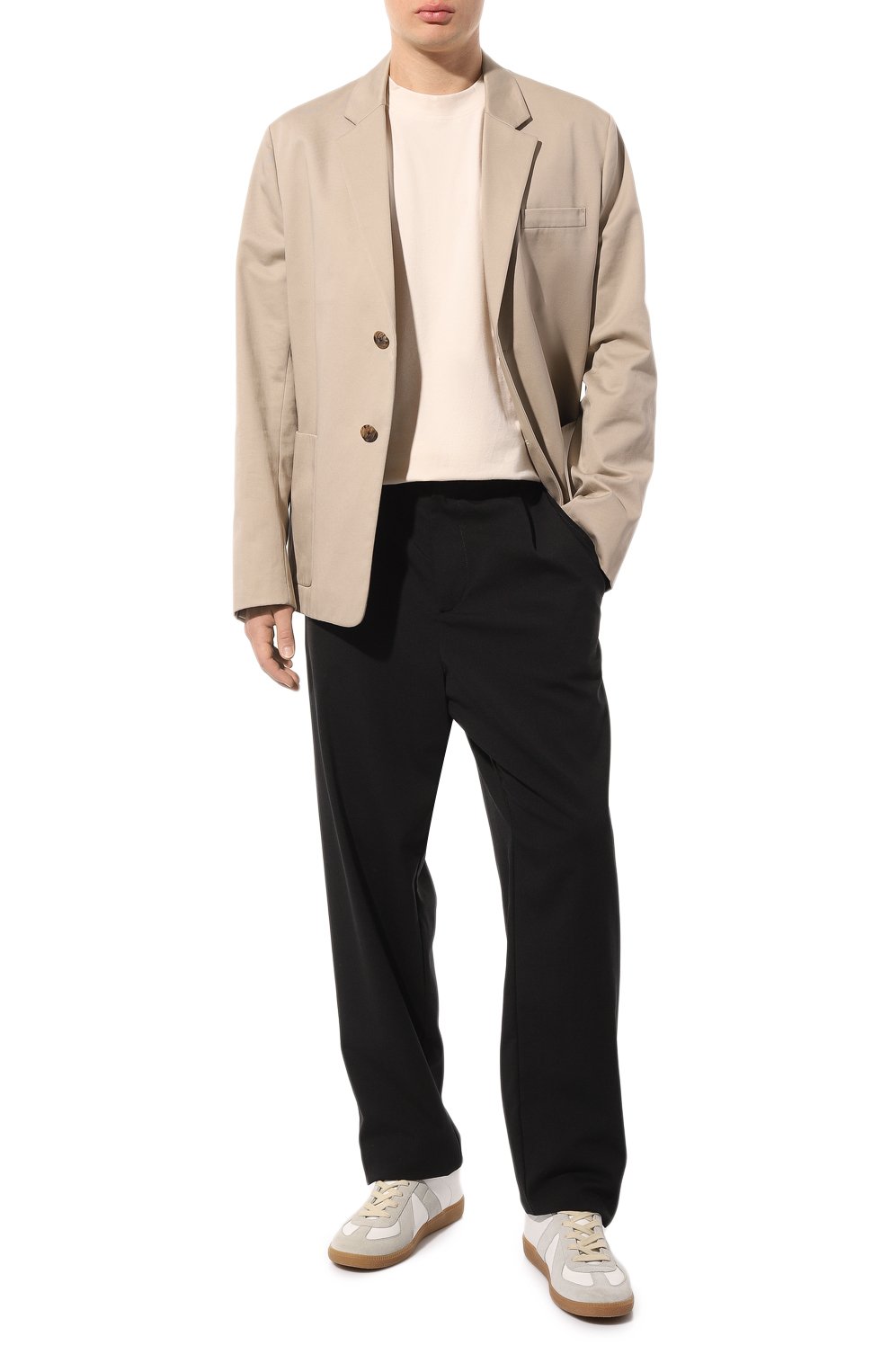 Хлопковая футболка CIRCOLO 1901 кремового цвета по цене 13300 руб., арт. CN4034, фото 2 Хлопковая футболка CIRCOLO 1901, арт. CN4034, фото 2