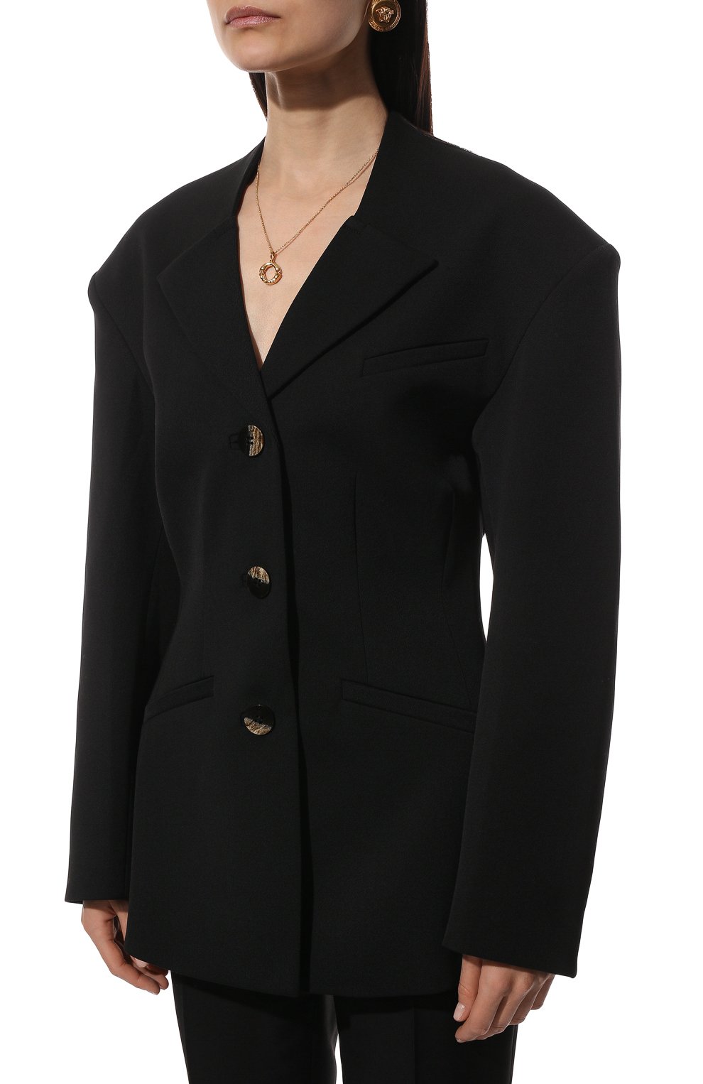 Жакет GANNI черного цвета по цене 63150 руб., арт. F6715, фото 3 Жакет GANNI, арт. F6715, фото 3
