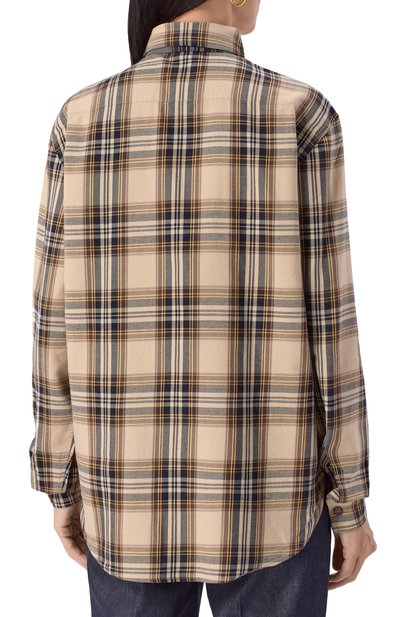 Хлопковая рубашка SAINT LAURENT, арт. 838890/Y31VA, фото 4