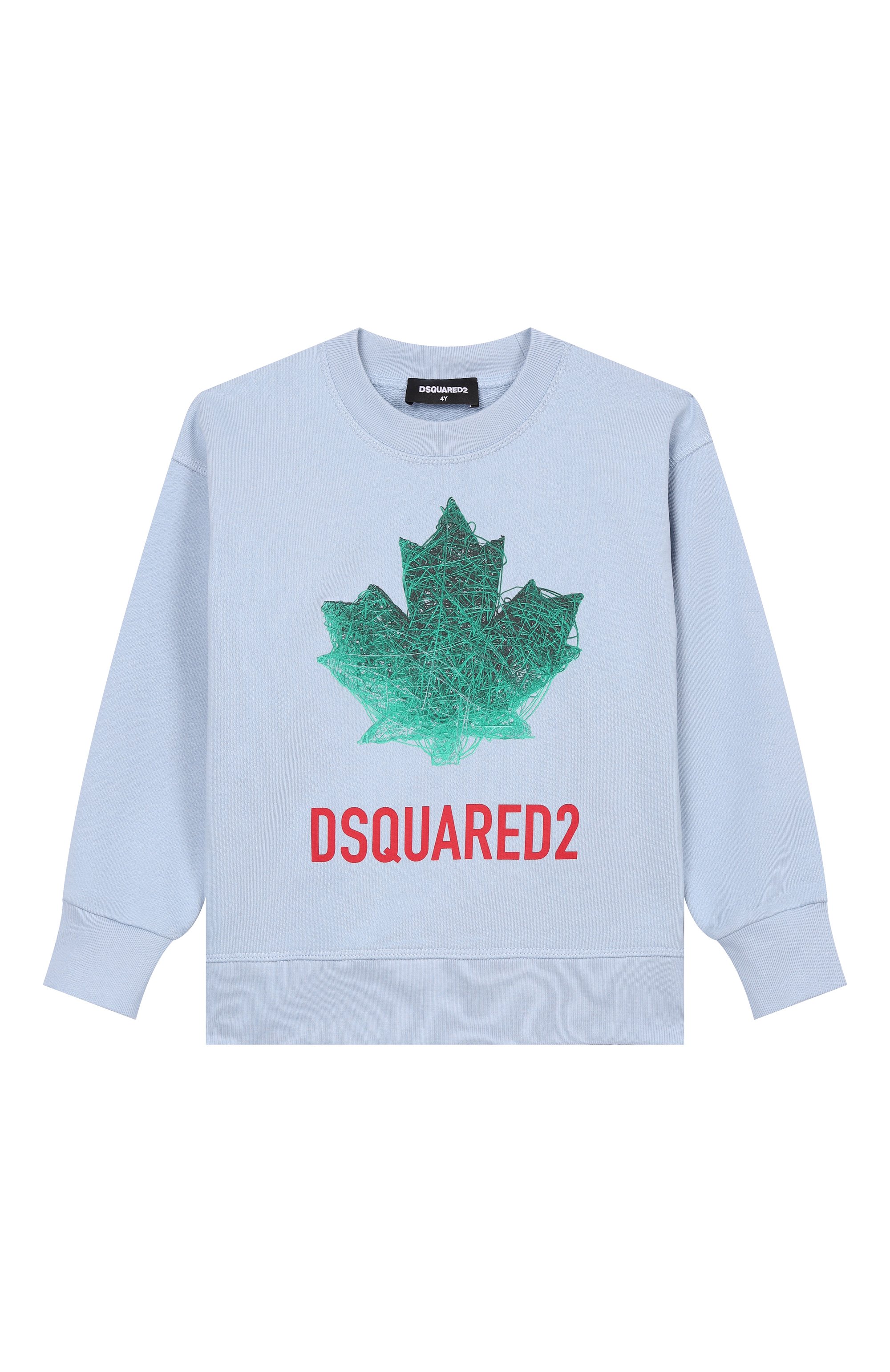 Хлопковый свитшот DSQUARED2 голубого цвета по цене 24200 руб., арт. DQ3193/D0AGW, фото 1 Хлопковый свитшот DSQUARED2, арт. DQ3193/D0AGW, фото 1