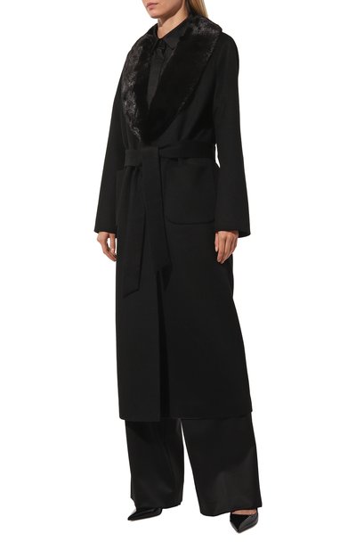 Пальто с воротником из меха норки SEVEN LAB, арт. SCP.20.900.364, фото 3