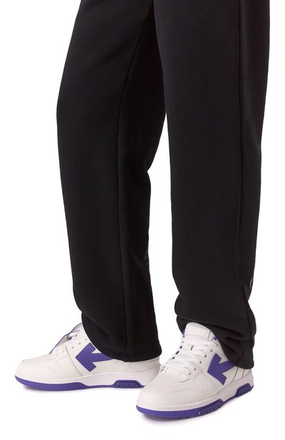 Кожаные кеды out of office OFF-WHITE, арт. 0MIA189S25LEA001, фото 3