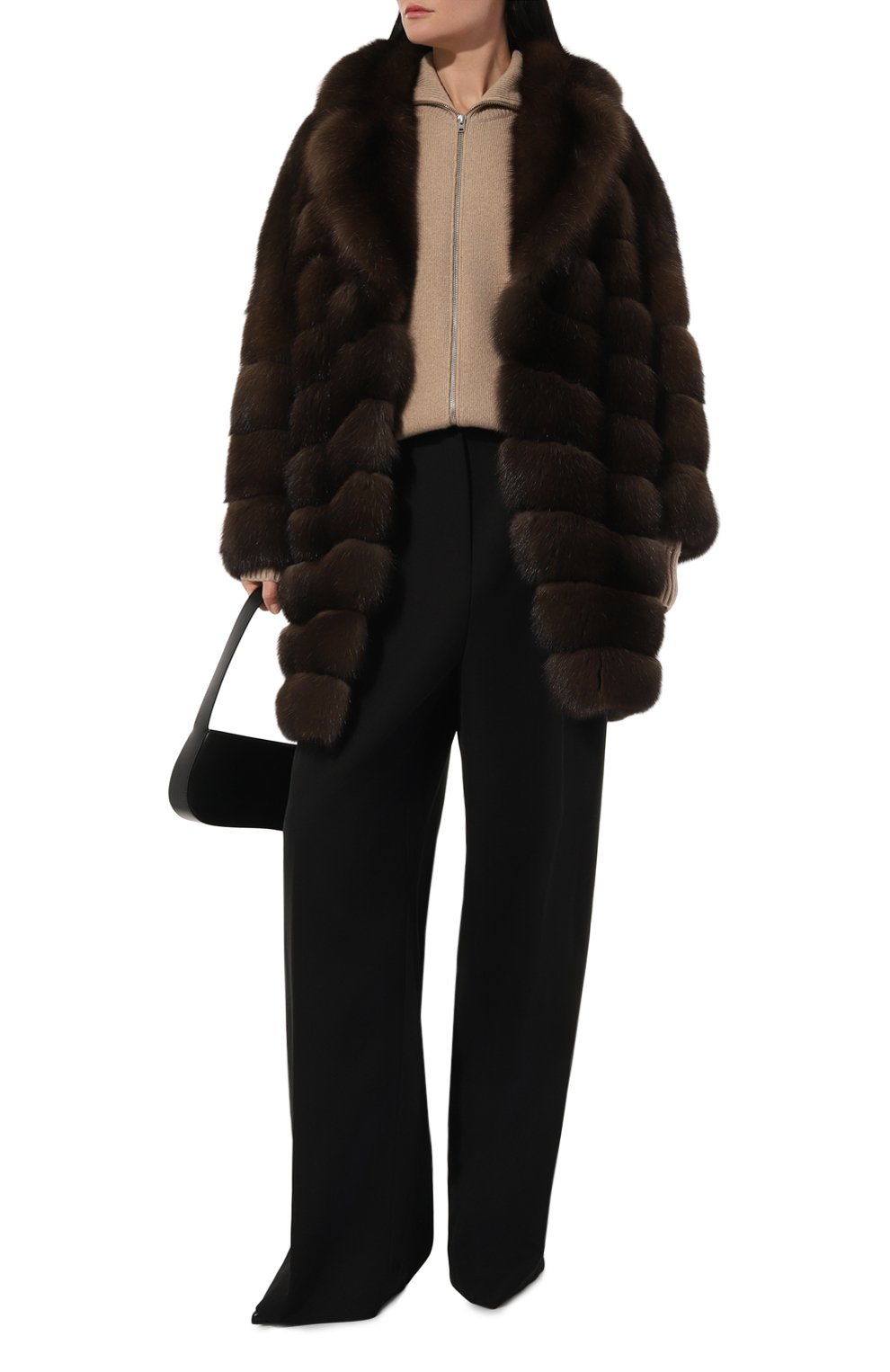 Шуба из меха соболя VICTORIA KUSENKOVA темно-коричневого цвета по цене 3982000 руб., арт. 723500004635, фото 2 Шуба из меха соболя VICTORIA KUSENKOVA, арт. 723500004635, фото 2