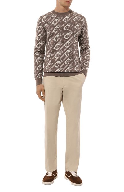 Шерстяной джемпер FENDI коричневого цвета по цене 87550 руб., арт. FZX061/AL3I/F0UHM, фото 2 Шерстяной джемпер FENDI, арт. FZX061/AL3I/F0UHM, фото 2