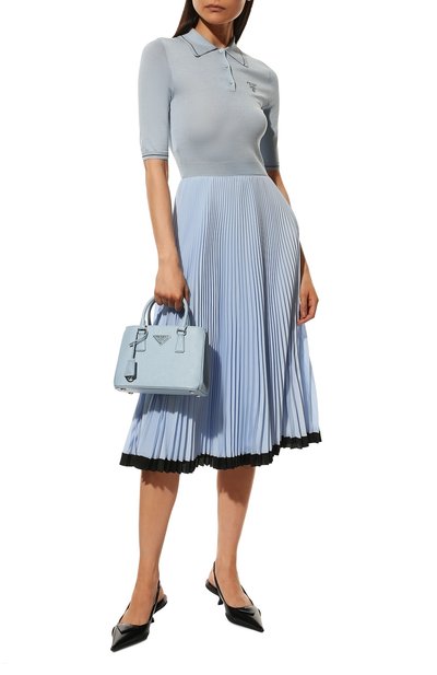 Платье из хлопка �и шелка PRADA, арт. P3B06M-10FT-F0M10-201, фото 2