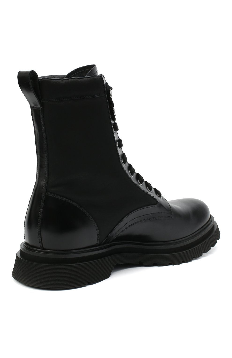 Комбинированные ботинки PRADA черного цвета по цене 115000 руб., арт. 2UE011-3L09-F0002, фото 4 Комбинированные ботинки PRADA, арт. 2UE011-3L09-F0002, фото 4