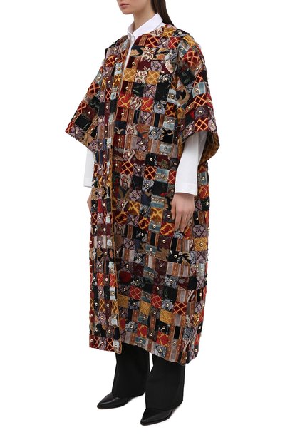 Пальто DOLCE & GABBANA разноцветного цвета по цене 1740000 руб., арт. F0AQ0T/G7YNQ, фото 3 Пальто DOLCE & GABBANA, арт. F0AQ0T/G7YNQ, фото 3