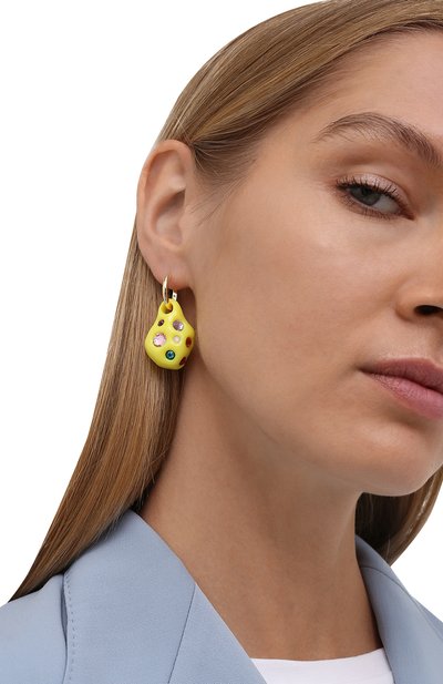 Моносерьга LILI ARCHIVE желтого цвета по цене 8800 руб., арт. MEM4C5G, фото 2 Моносерьга LILI ARCHIVE, арт. MEM4C5G, фото 2