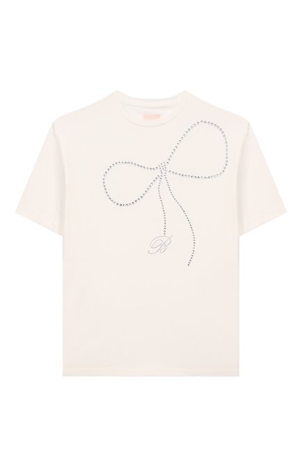 Хлопковая футболка BLUMARINE, арт. BFTS0100/JF054/14-16A