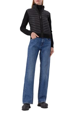 Женский комбинированный кардиган CANADA GOOSE черного цвета, арт. 6830L | Фото 2 (Рукава: Длинные; Материал сплава: Проставлено; Материал внешний: Шерсть, Синтетический материал; Материал подклада: Синтетический материал; Драгоценные камни: Проставлено; Женское Кросс-КТ: кардиган-трикотаж, Кардиган-одежда; Длина (для топов): Стандартные; Стили: Спорт-шик; Материал утеплителя: Пух и перо)