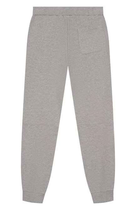 Детские хлопковые джоггеры BALMAIN серого цвета, арт. BW6R10 | Фото 2 (Материал внешний: Хлопок; Материал сплава: Проставлено; Нос: Не проставлено)