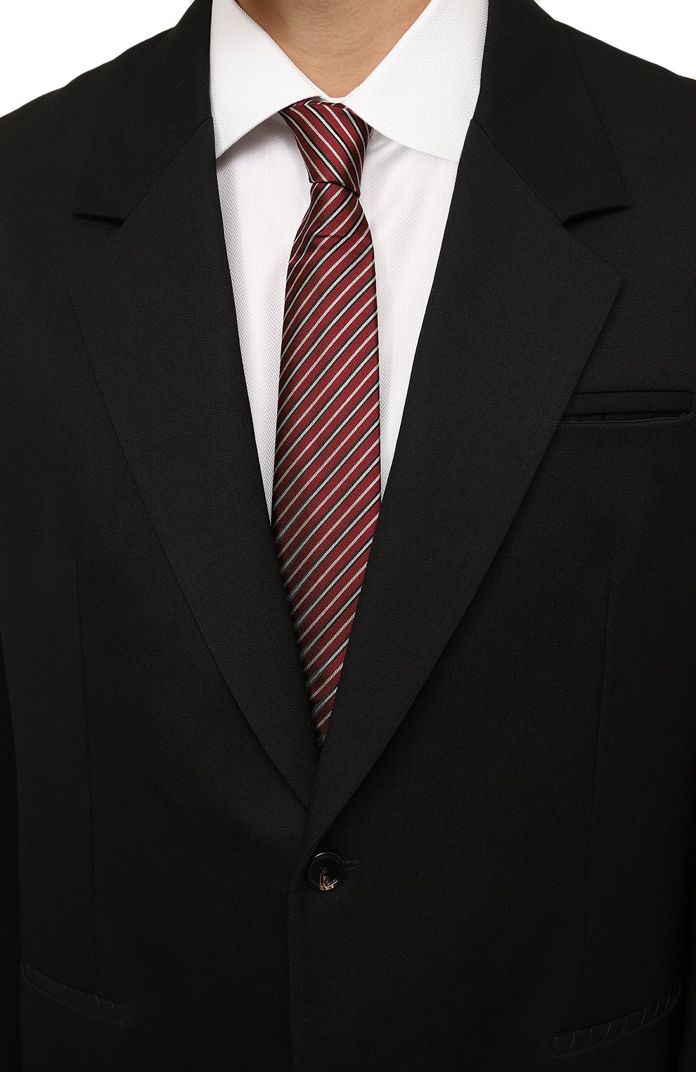 Шелковый галстук GIORGIO ARMANI красного цвета по цене 21500 руб., арт. 360054/3R907, фото 2 Шелковый галстук GIORGIO ARMANI, арт. 360054/3R907, фото 2
