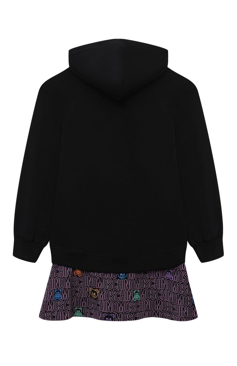 Хлопковое платье MOSCHINO черного цвета по цене 17800 руб., арт. HDV0AV/LDA16/4A-8A, фото 2 Хлопковое платье MOSCHINO, арт. HDV0AV/LDA16/4A-8A, фото 2