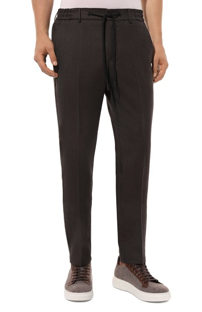 Шерстяные брюки ANDREA CAMPAGNA темно-коричневого цвета по цене 52250 руб., арт. SPIAGGIA/FA1648, фото 3 Шерстяные брюки ANDREA CAMPAGNA, арт. SPIAGGIA/FA1648, фото 3