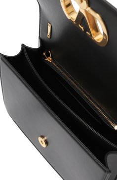 Женская сумка vain medium VALENTINO черного цвета, арт. 6W2B0R16/GCB | Фото 5 (Ремень/цепочка: На ремешке; Размер: medium; Материал: Натуральная кожа)