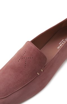 Женские замшевые лоферы KITON розового цвета, арт. D57803N01008 | Фото 7 (Каблук высота: Низкий; Материал сплава: Проставлено; Материал внутренний: Натуральная кожа; Материал �внешний: Натуральная кожа, Замша; Драгоценные камни: Проставлено; Подошва: Плоская)