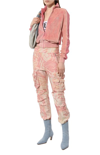 Бархатная толстовка DIESEL розового цвета по цене 39050 руб., арт. A12989/0AKAJ, фото 2 Бархатная толстовка DIESEL, арт. A12989/0AKAJ, фото 2